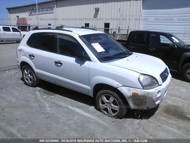 KM8JM12B45U082310 - 2005 HYUNDAI TUCSON GL WHITE photo 1