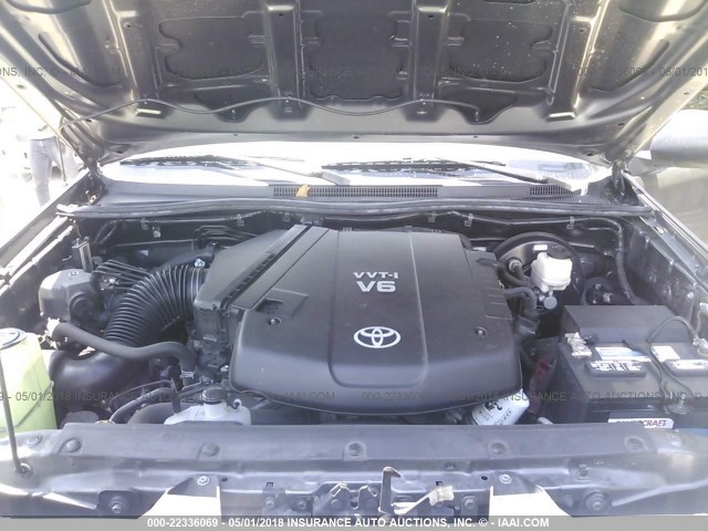 5TFJU4GN5FX064648 - 2015 TOYOTA TACOMA DOUBLE CAB PRERUNNER GRAY photo 10