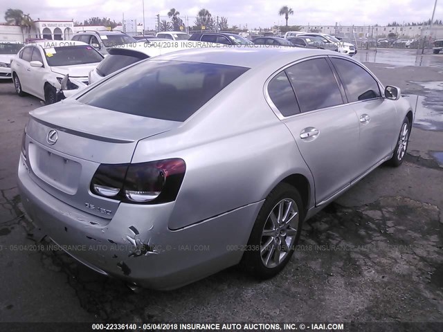 JTHCH96S860013847 - 2006 LEXUS GS GENERATION 200 300 SILVER photo 4