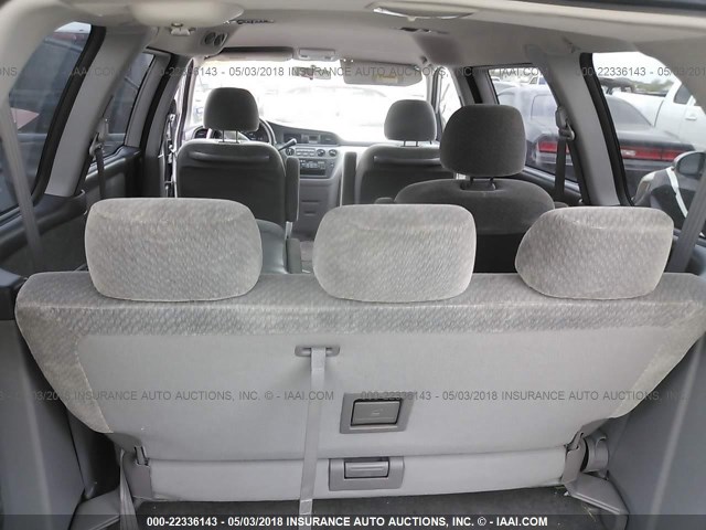 2HKRL18551H599826 - 2001 HONDA ODYSSEY LX SILVER photo 8