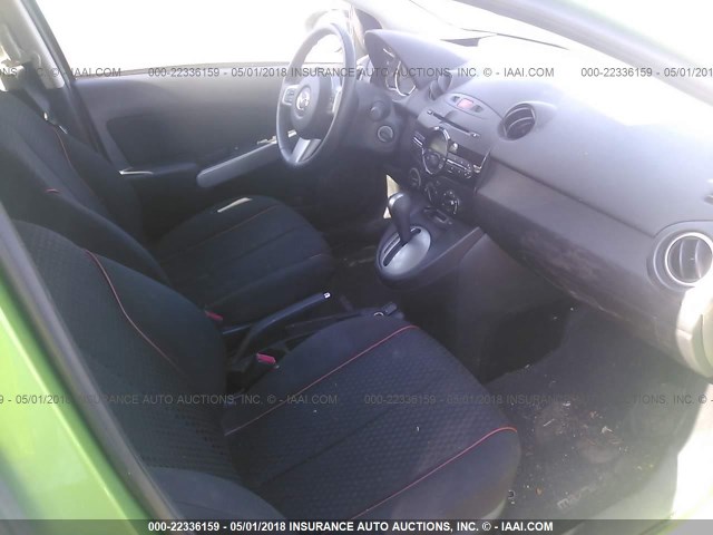 JM1DE1HZ3B0130367 - 2011 MAZDA MAZDA2 GREEN photo 5