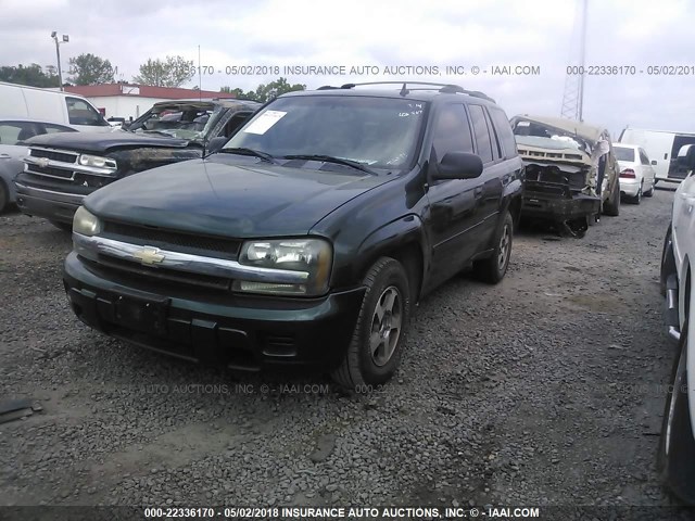 1GNDS13S962136405 - 2006 CHEVROLET TRAILBLAZER LS/LT GREEN photo 2