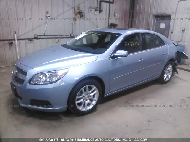 1G11C5SA0DU140331 - 2013 CHEVROLET MALIBU 1LT 浅蓝色 照片 2
