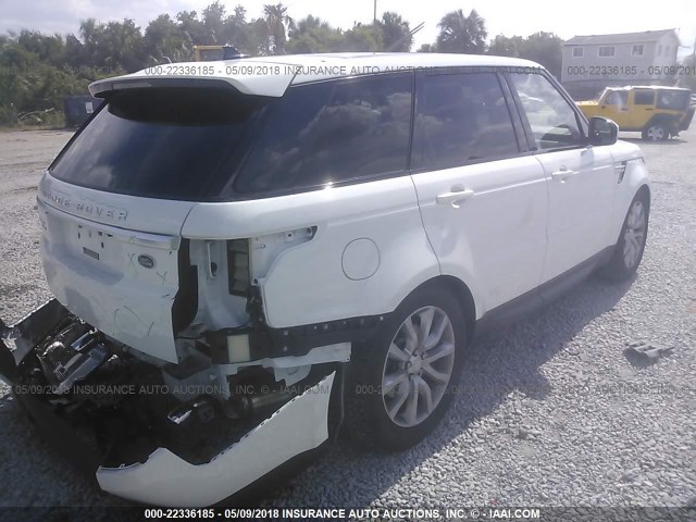 SALWR2KF9GA663383 - 2016 LAND ROVER RANGE ROVER SPORT HSE WHITE photo 4