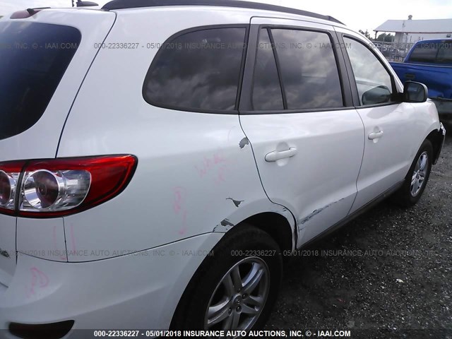 5NMSG3AB1AH370042 - 2010 HYUNDAI SANTA FE GLS WHITE photo 4