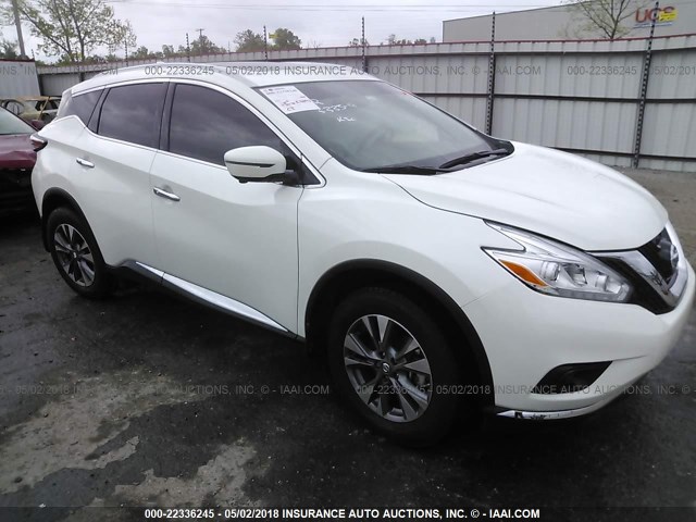 5N1AZ2MG4GN167600 - 2016 NISSAN MURANO S/SL/SV/PLATINUM WHITE photo 1