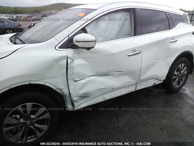 5N1AZ2MG4GN167600 - 2016 NISSAN MURANO S/SL/SV/PLATINUM WHITE photo 6