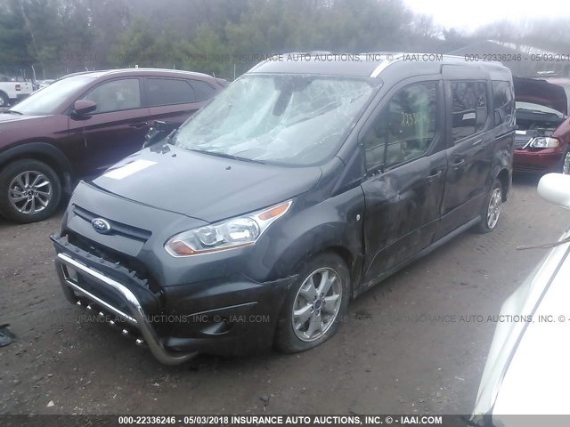 NM0GE9F74G1241571 - 2016 FORD TRANSIT CONNECT XLT GRAY photo 2