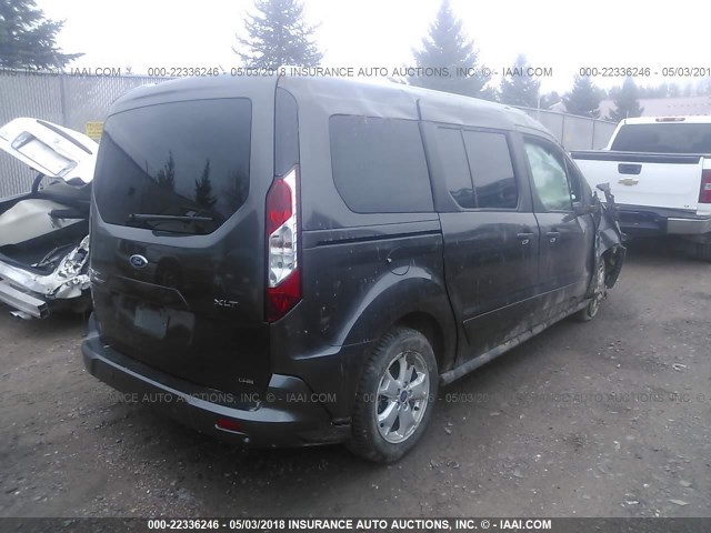 NM0GE9F74G1241571 - 2016 FORD TRANSIT CONNECT XLT GRAY photo 4