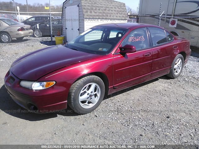 1G2WP52K11F116067 - 2001 PONTIAC GRAND PRIX GT MAROON photo 2