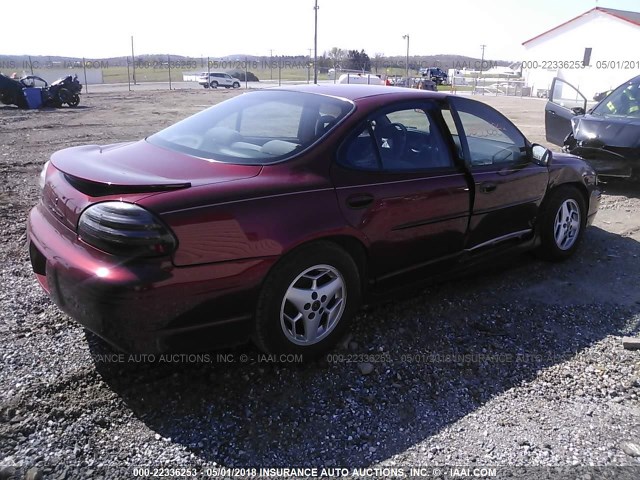 1G2WP52K11F116067 - 2001 PONTIAC GRAND PRIX GT MAROON photo 4