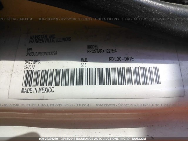 3HSDJSJR6DN343228 - 2013 INTERNATIONAL PROSTAR غير معروف صورة 10