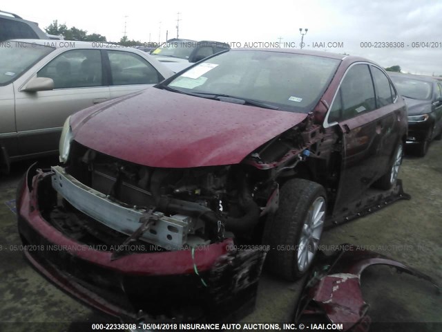 JTHBB1BA0A2025791 - 2010 LEXUS HS 250H RED photo 2