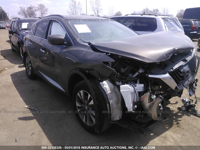 5N1AZ2MH6HN113869 - 2017 NISSAN MURANO S/SL/SV/PLATINUM GRAY photo 1