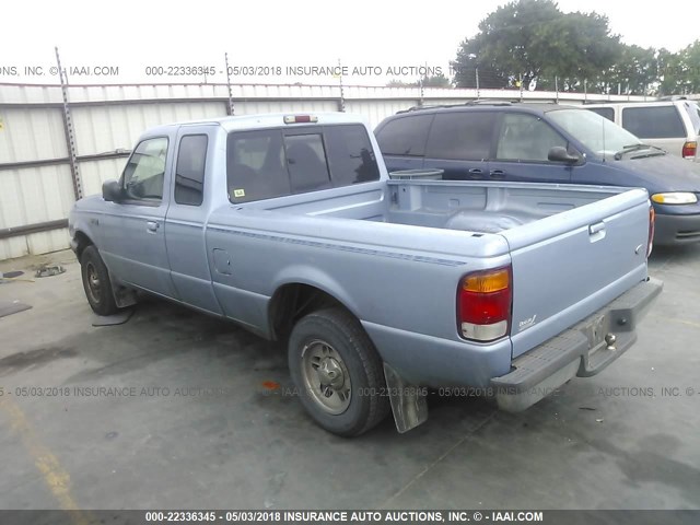 1FTYR14U9WPA17195 - 1998 FORD RANGER SUPER CAB BLUE photo 3