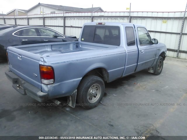 1FTYR14U9WPA17195 - 1998 FORD RANGER SUPER CAB BLUE photo 4