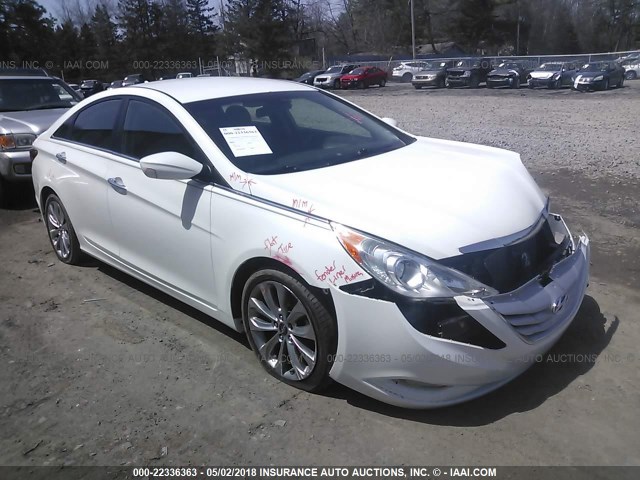 5NPEC4AC0BH001555 - 2011 HYUNDAI SONATA SE/LIMITED WHITE photo 1