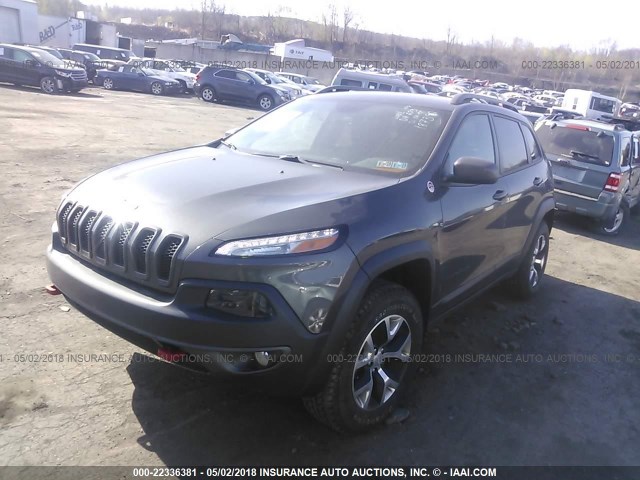 1C4PJMBS9GW187392 - 2016 JEEP CHEROKEE TRAILHAWK GRAY photo 2