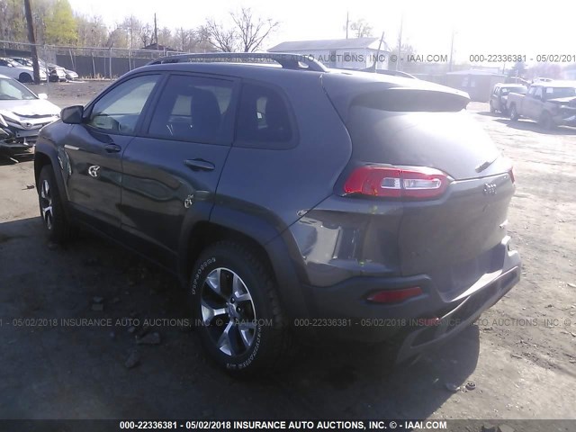 1C4PJMBS9GW187392 - 2016 JEEP CHEROKEE TRAILHAWK 灰色 照片 3