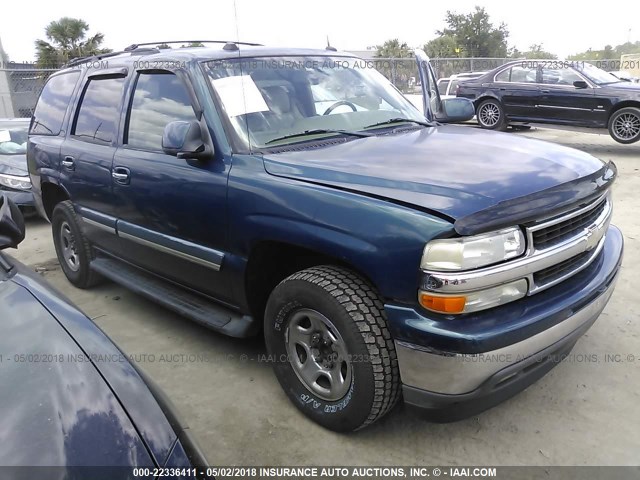 1GNEC13T75R263587 - 2005 CHEVROLET TAHOE C1500 BLUE photo 1