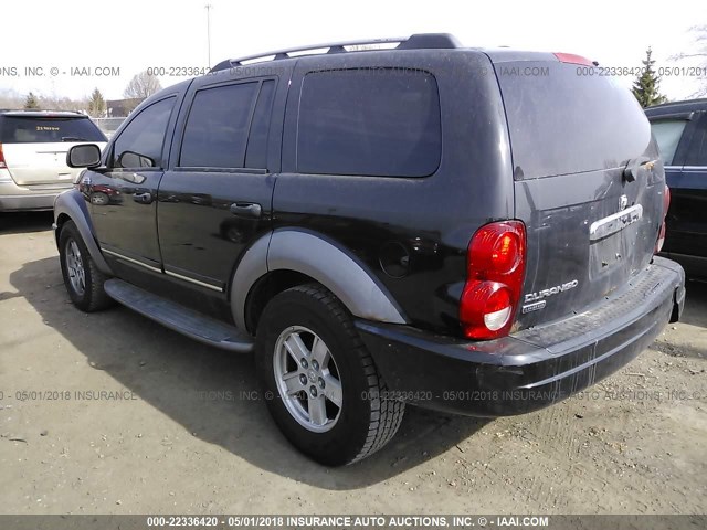 1D4HB58N46F156495 - 2006 DODGE DURANGO LIMITED BLACK photo 3