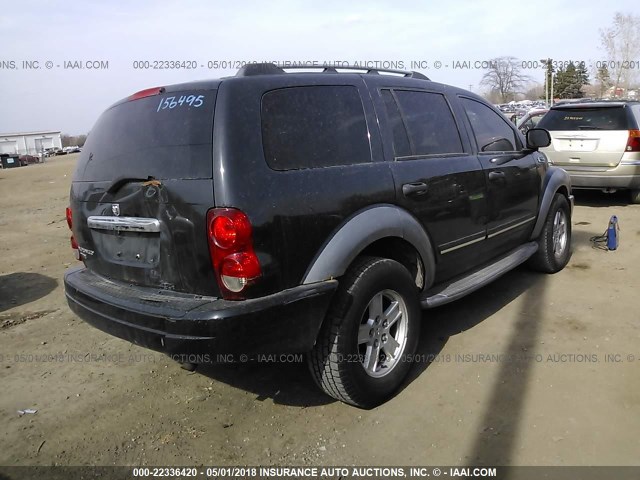 1D4HB58N46F156495 - 2006 DODGE DURANGO LIMITED BLACK photo 4