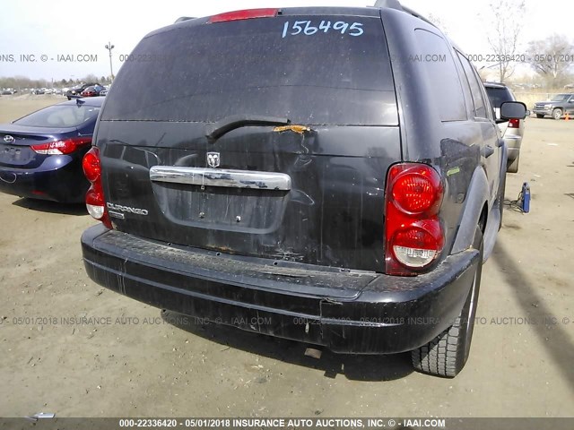 1D4HB58N46F156495 - 2006 DODGE DURANGO LIMITED BLACK photo 6