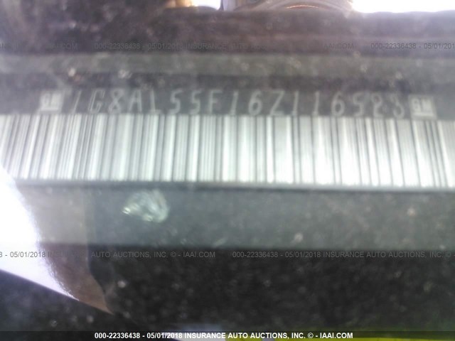 1G8AL55F16Z116523 - 2006 SATURN ION LEVEL 3 SILVER photo 9