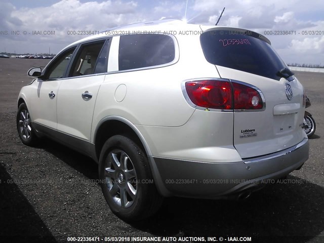 5GAER23D99J122631 - 2009 BUICK ENCLAVE CXL WHITE photo 3