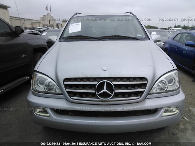 4JGAB57E74A459793 - 2004 MERCEDES-BENZ ML 350 SILVER photo 6