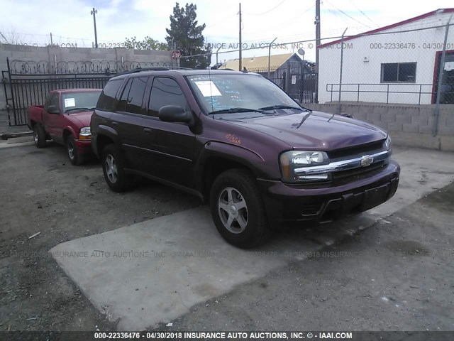 1GNDT13S362126806 - 2006 CHEVROLET TRAILBLAZER LS/LT BURGUNDY photo 1