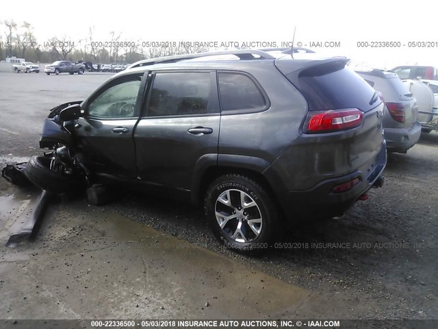 1C4PJMBS3GW253046 - 2016 JEEP CHEROKEE TRAILHAWK GRAY photo 3