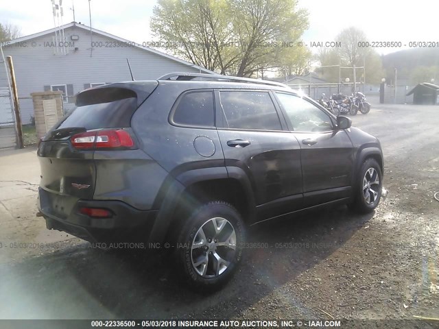 1C4PJMBS3GW253046 - 2016 JEEP CHEROKEE TRAILHAWK GRAY photo 4