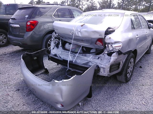 JTDBL40E399071740 - 2009 TOYOTA COROLLA LE/XLE SILVER photo 6