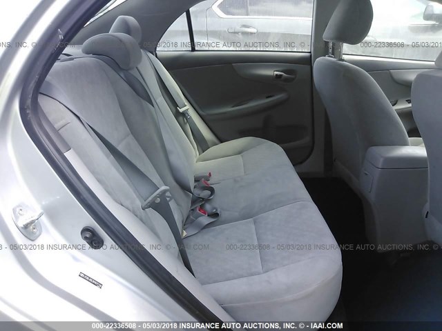 JTDBL40E399071740 - 2009 TOYOTA COROLLA LE/XLE SILVER photo 8