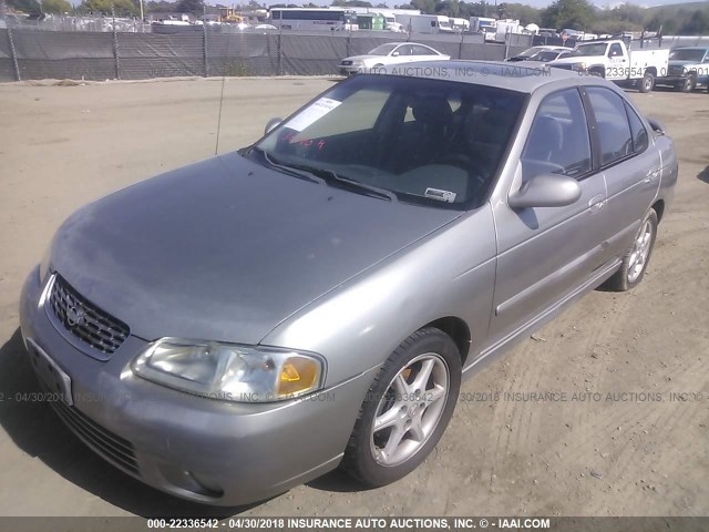 3N1BB51D71L115106 - 2001 NISSAN SENTRA SE SILVER photo 2