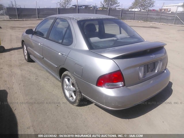 3N1BB51D71L115106 - 2001 NISSAN SENTRA SE SILVER photo 3