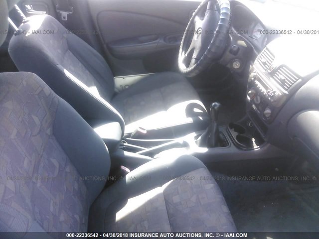 3N1BB51D71L115106 - 2001 NISSAN SENTRA SE SILVER photo 5