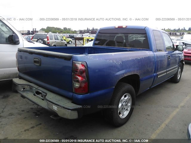 2GCEC19V441182698 - 2004 CHEVROLET SILVERADO C1500 BLUE photo 4