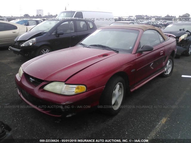 1FALP45X6VF121941 - 1997 FORD MUSTANG GT RED photo 2