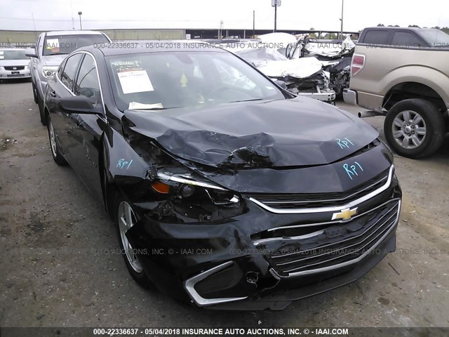 1G1ZB5STXGF191190 - 2016 CHEVROLET MALIBU LS 黑色 照片 1