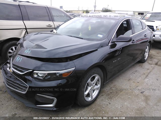 1G1ZB5STXGF191190 - 2016 CHEVROLET MALIBU LS 黑色 照片 2