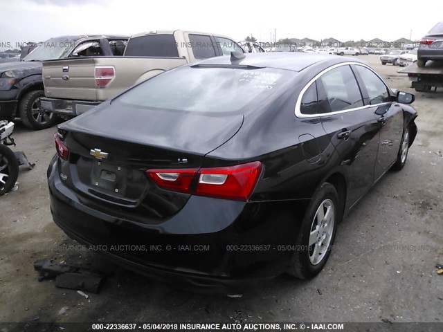 1G1ZB5STXGF191190 - 2016 CHEVROLET MALIBU LS 黑色 照片 4