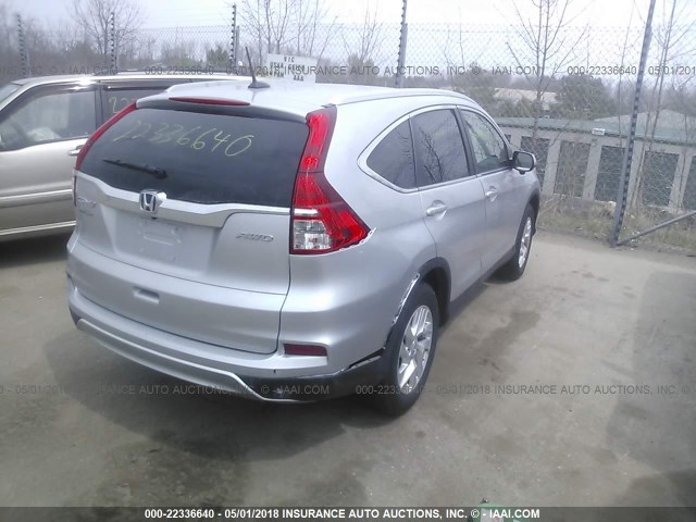 2HKRM4H7XGH683326 - 2016 HONDA CR-V EXL SILVER photo 4