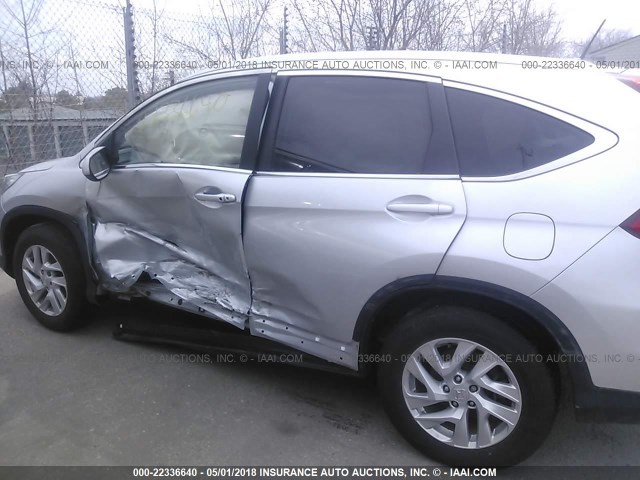 2HKRM4H7XGH683326 - 2016 HONDA CR-V EXL SILVER photo 6