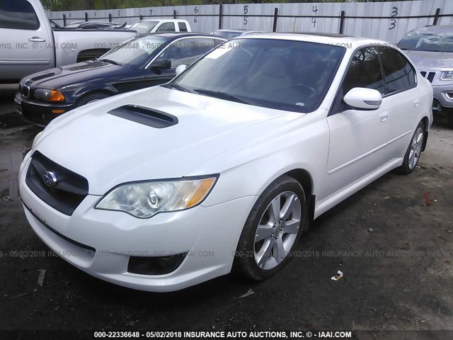 4S3BL676084205867 - 2008 SUBARU LEGACY GT LIMITED WHITE photo 2