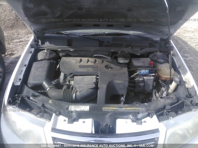 1G8AJ55F77Z149310 - 2007 SATURN ION LEVEL 2 WHITE photo 10