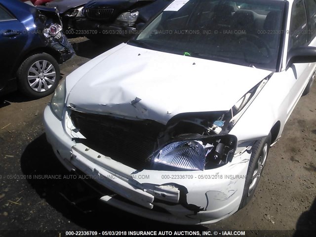 1HGEN26502L000377 - 2002 HONDA CIVIC GX WHITE photo 6