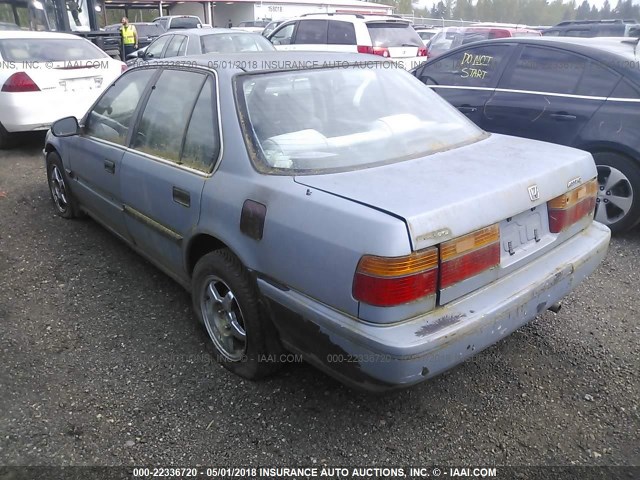 JHMCB7646MC022534 - 1991 HONDA ACCORD DX/LX BLUE photo 3