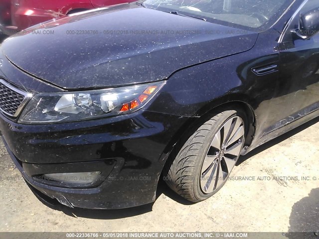 KNAGR4A6XB5117554 - 2011 KIA OPTIMA SX BLACK photo 6